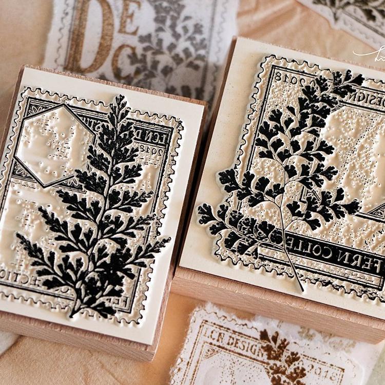 LCN Rubber Stamp Set - Fern Postage Stamp