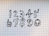 36 Sublo People Number Stamps Set