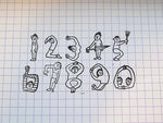 36 Sublo People Number Stamps Set