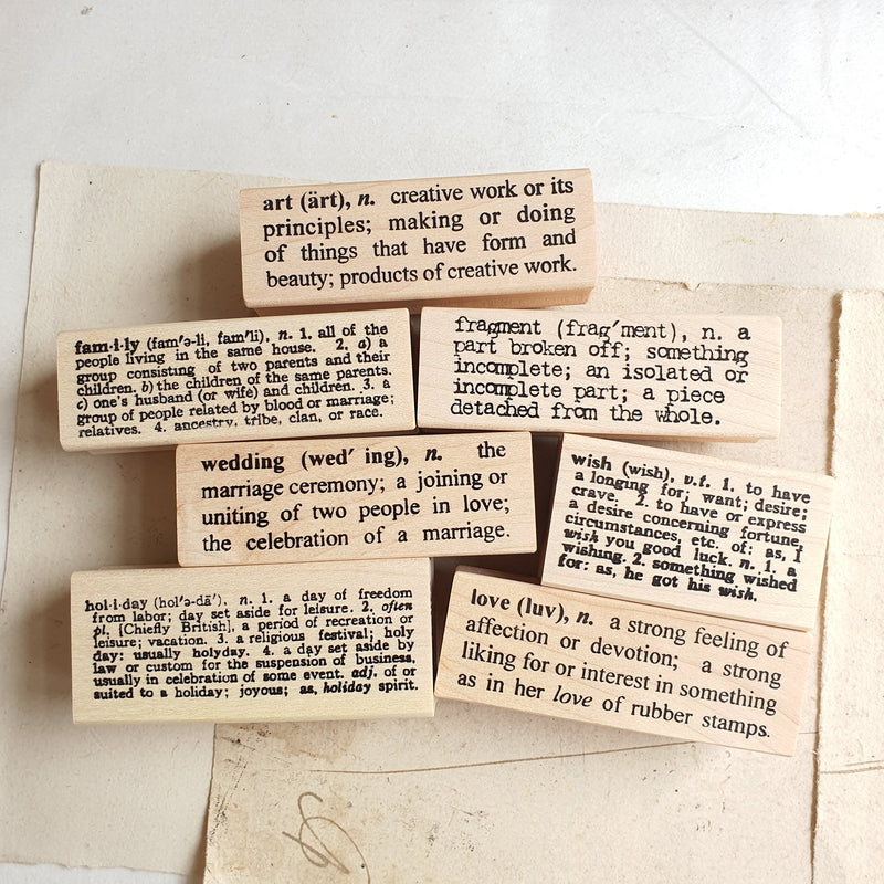 Catslifepress Definition Rubber Stamp