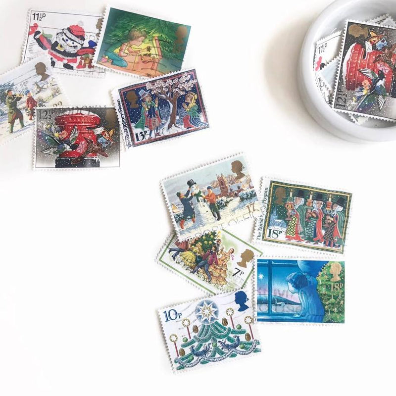 Vintage Christmas Theme Stamps Set (6pcs/U.K.)