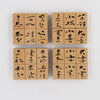 24 Solar Terms Wooden Rubber Stamp Set