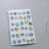 YOHAKU Round Clear Sticker | M-034/036/039/040