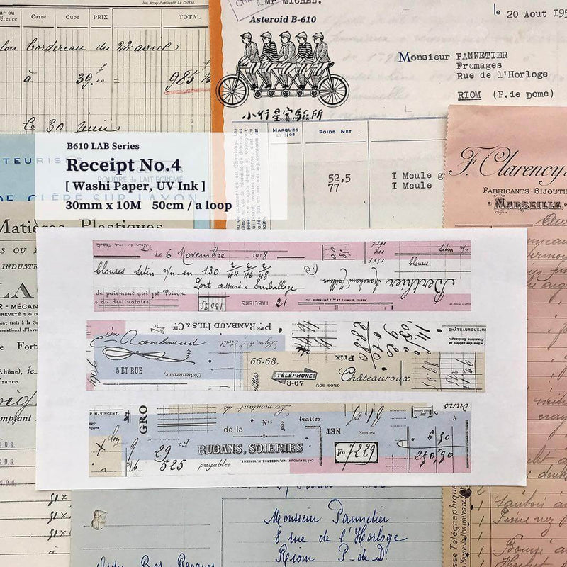 Asteroid B610 Washi Tapes - Receipt