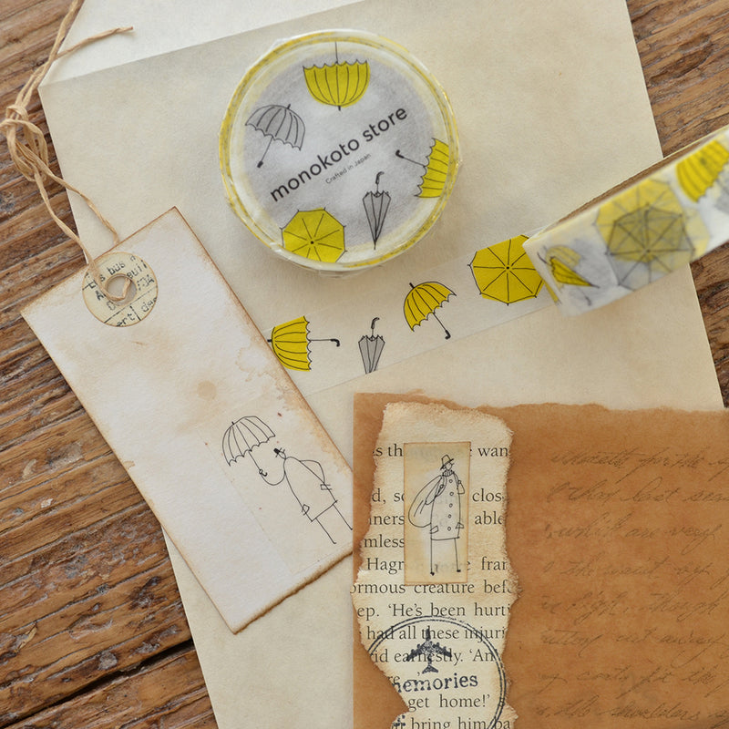 monokoto store x Shuzi Orishige Washi Tape - Umbrella & Colourful Rains