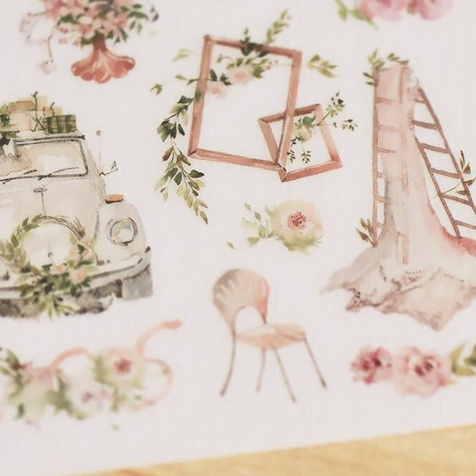 MU Print-On Sticker - Watercolour Illustration Series II