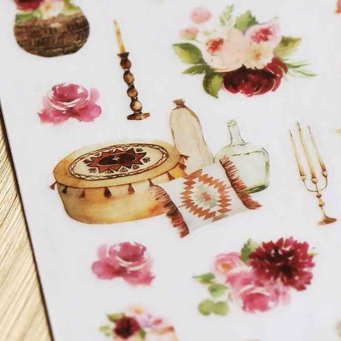 MU Print-On Sticker - Watercolour Illustration Series II