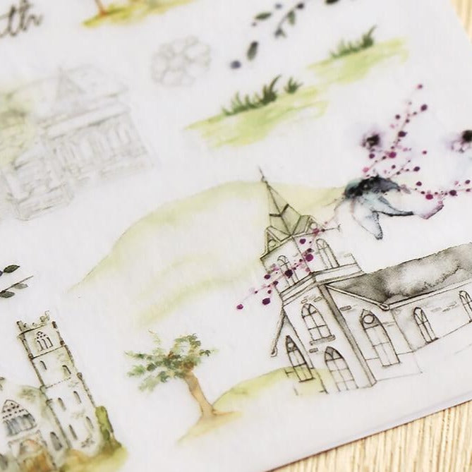 MU Print-On Sticker - Watercolour Illustration Series II