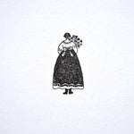 monokoto store x Akiko Okajima Rubber Stamp - Girl with Bouquet