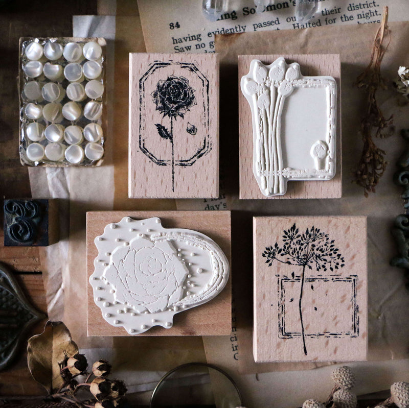 LCN Rubber Stamp Set - Dried Flowers
