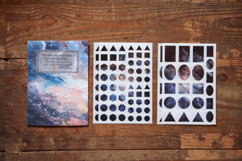LCN Print-On Stickers - Cosmos / Moon Phases / Stardust