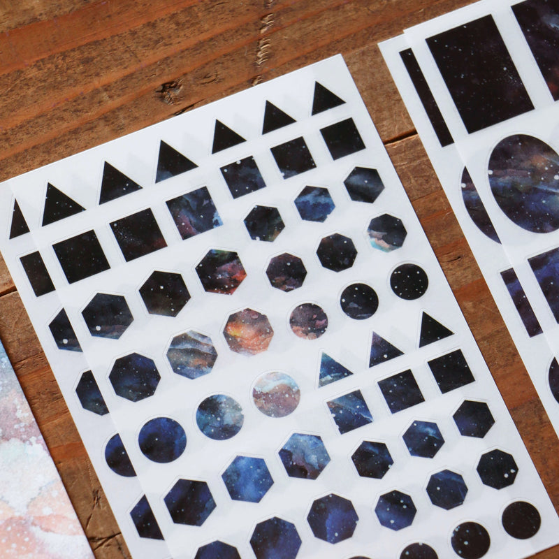 LCN Print-On Stickers - Cosmos / Moon Phases / Stardust