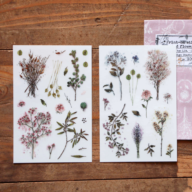 LCN Print-On Stickers - Dried Flowers