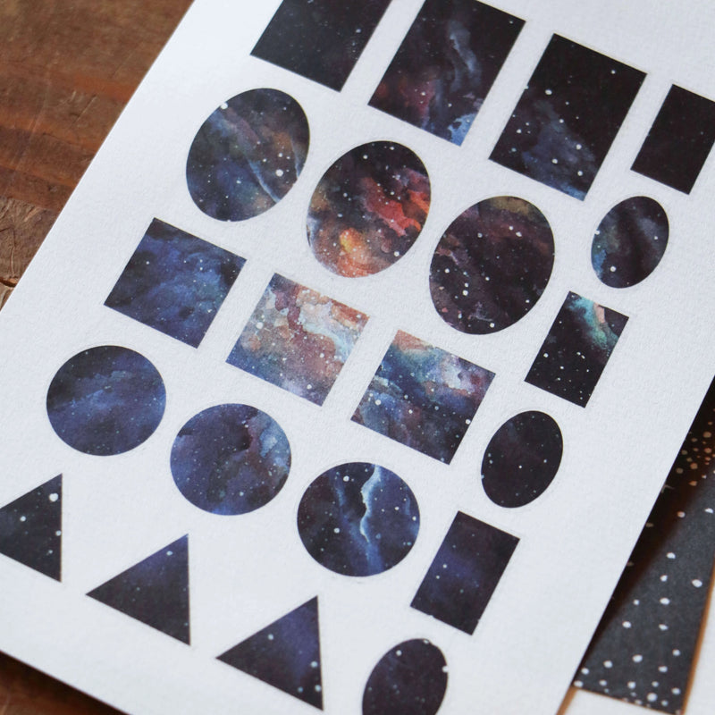 LCN Print-On Stickers - Cosmos / Moon Phases / Stardust