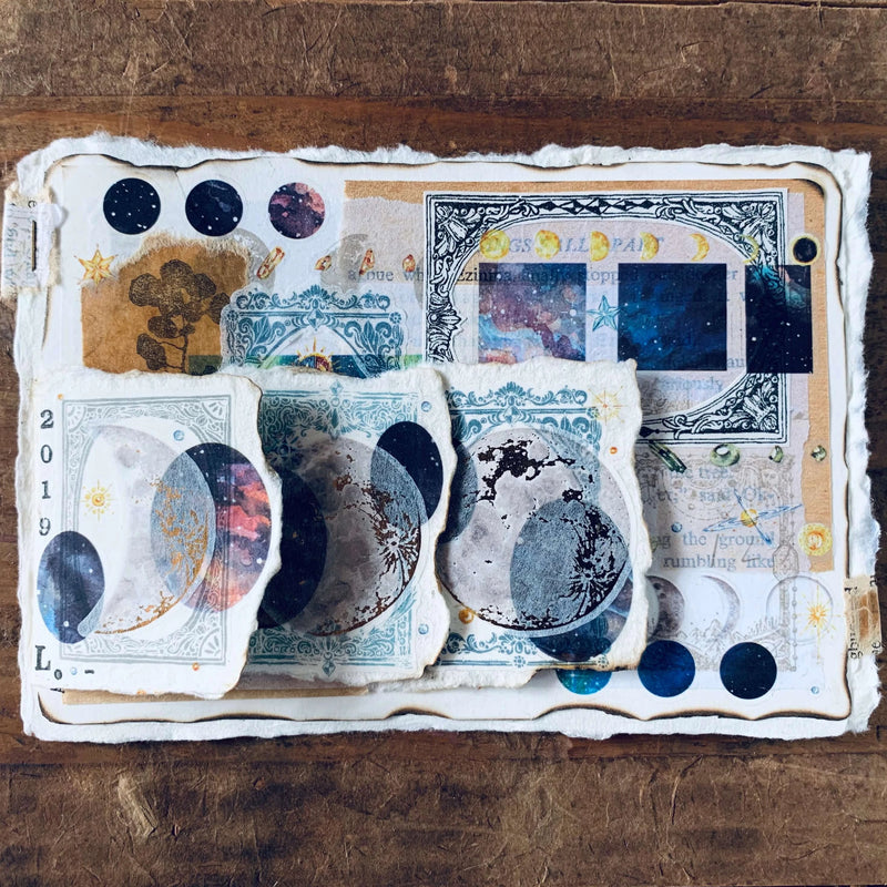 LCN Print-On Stickers - Cosmos / Moon Phases / Stardust