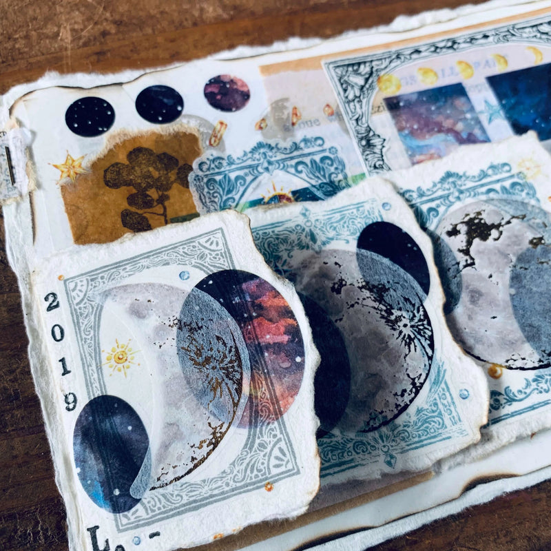 LCN Print-On Stickers - Cosmos / Moon Phases / Stardust