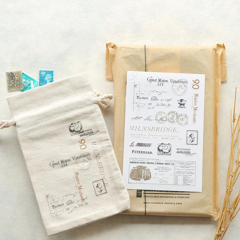 MU Printing Sticker with Drawstring Pouch Set