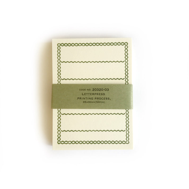 Classiky Letterpress Memo Cards
