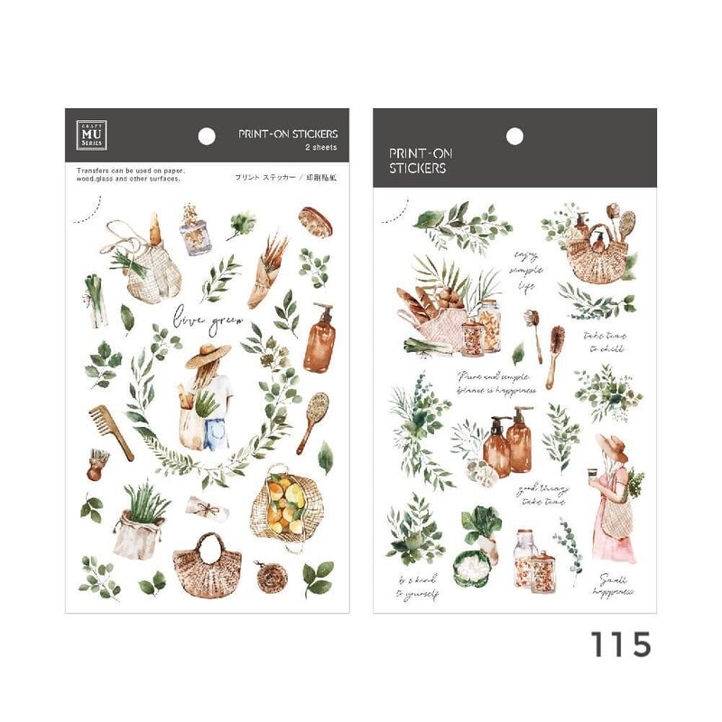 MU Print-On Sticker - Watercolour Illustration Series II