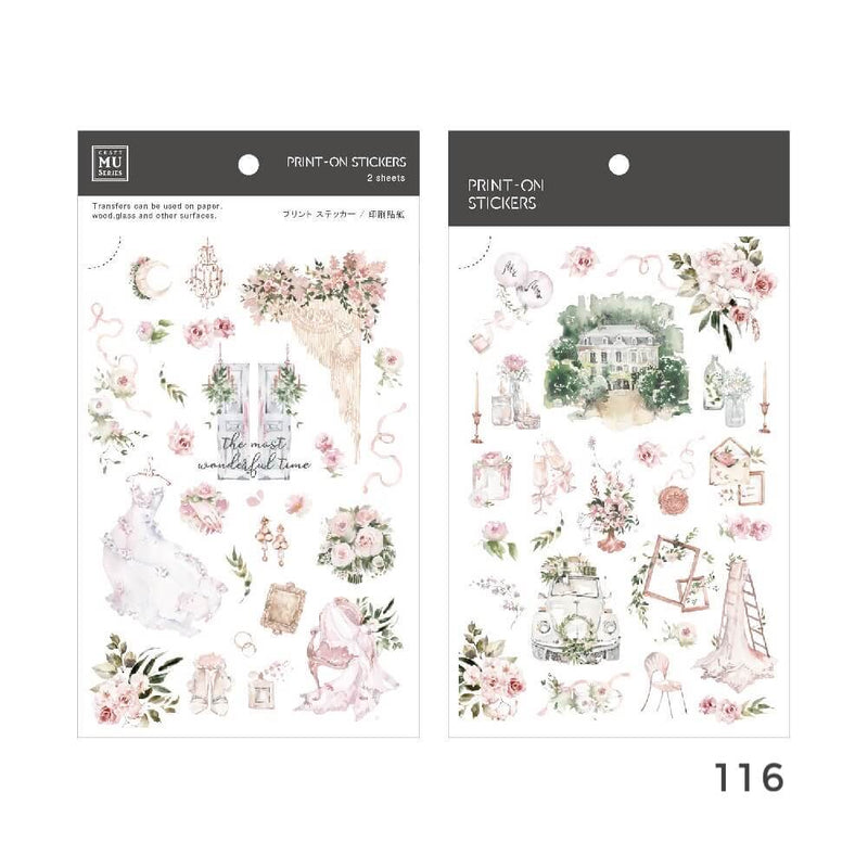 MU Print-On Sticker - Watercolour Illustration Series II