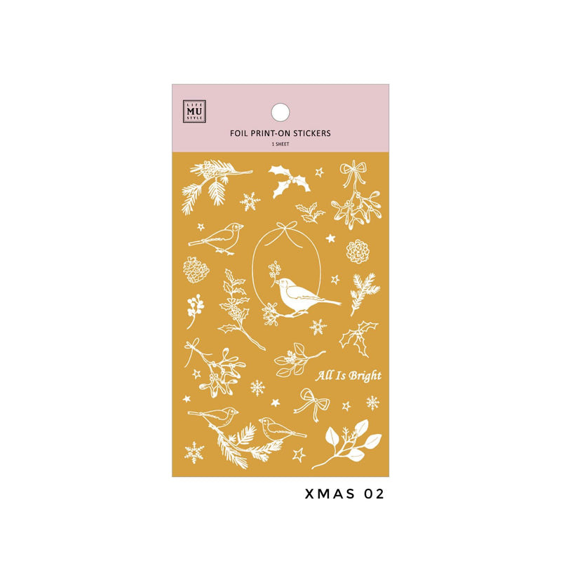 MU Gold Foil Print-On Sticker - Winter Limited Edition Series