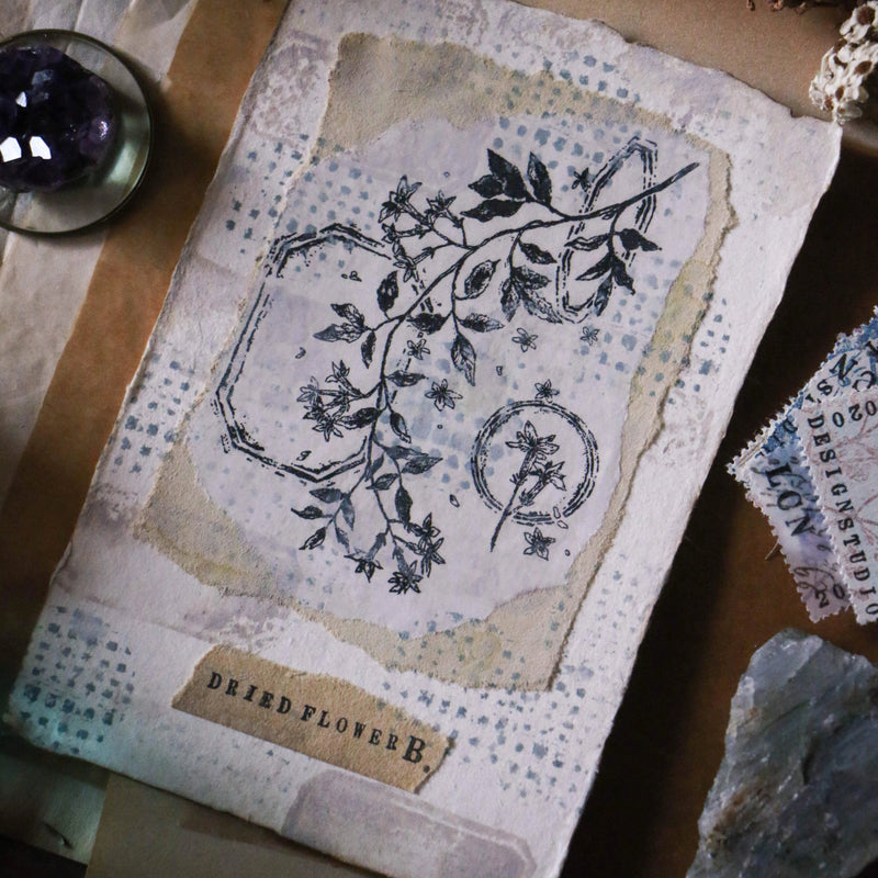 LCN Rubber Stamp Set - Dried Flowers