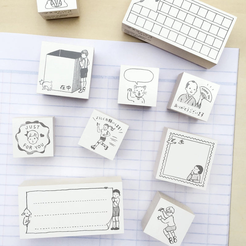 Goat x Masco Rubber Stamp - Label / Manuscript Paper