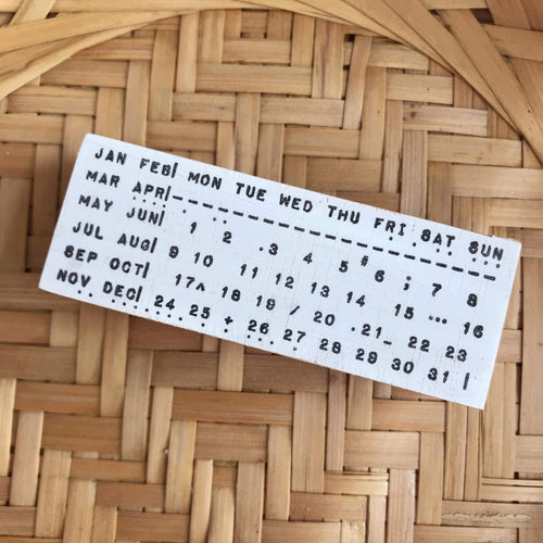 Typewriter Horizontal Date Rubber Stamp