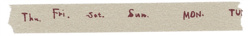 Classiky Weekly Washi Tape
