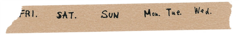 Classiky Weekly Washi Tape