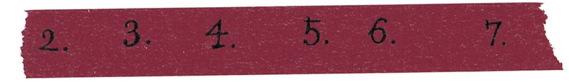 Classiky Number Washi Tape