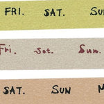 Classiky Weekly Washi Tape