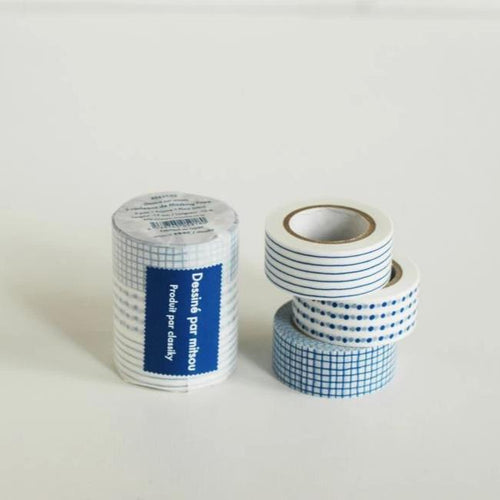Classiky Dots/Stripes/Checks Washi Tapes (Set of 3)