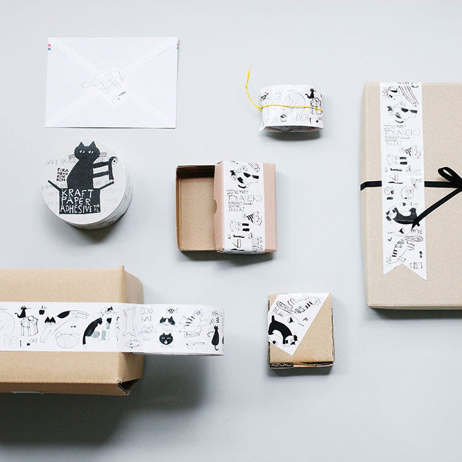 Classiky x Toranekobonbon Craft Paper Tape - Cat