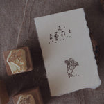 bighands handmade Rubber Stamp - Let's go! With mushroom or dog?