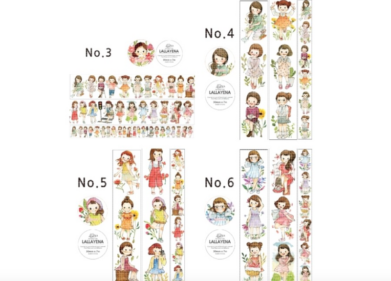 Lallayena Cute Girls Washi Tapes