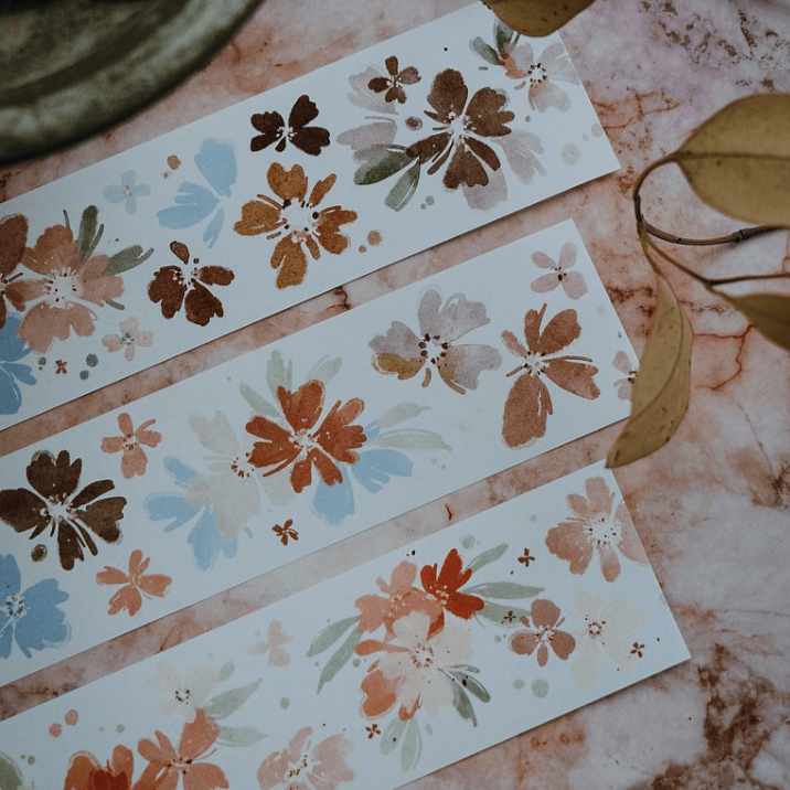 Meow Illustration Washi Tape - Anemone