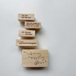 SOMe Phrase Rubber Stamp - scattered thoughts