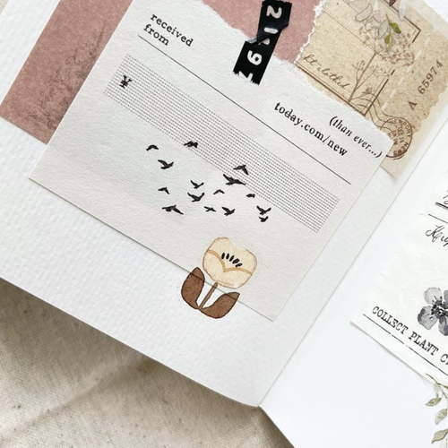 Pion: flock of birds Rubber Stamp