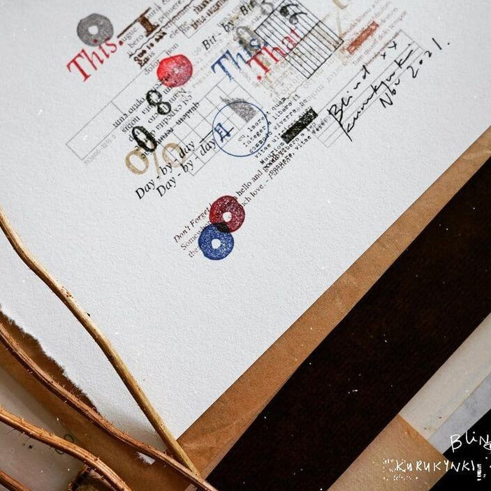 Kurukynki Rubber Stamp Set - Blind XX A+B