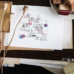 Kurukynki Rubber Stamp Set - Blind XX A+B