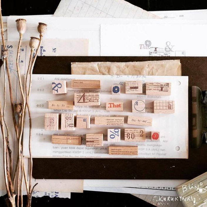 Kurukynki Rubber Stamp Set - Blind XX A+B