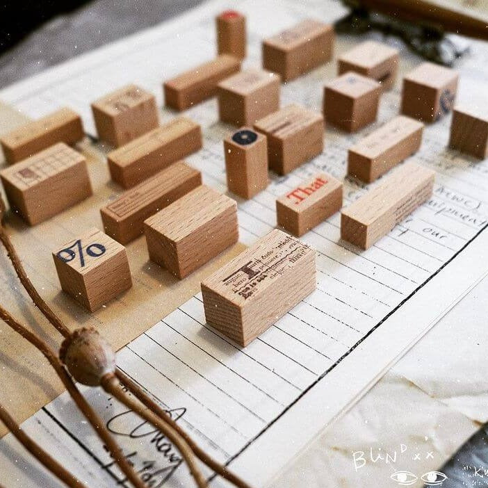 Kurukynki Rubber Stamp Set - Blind XX A+B