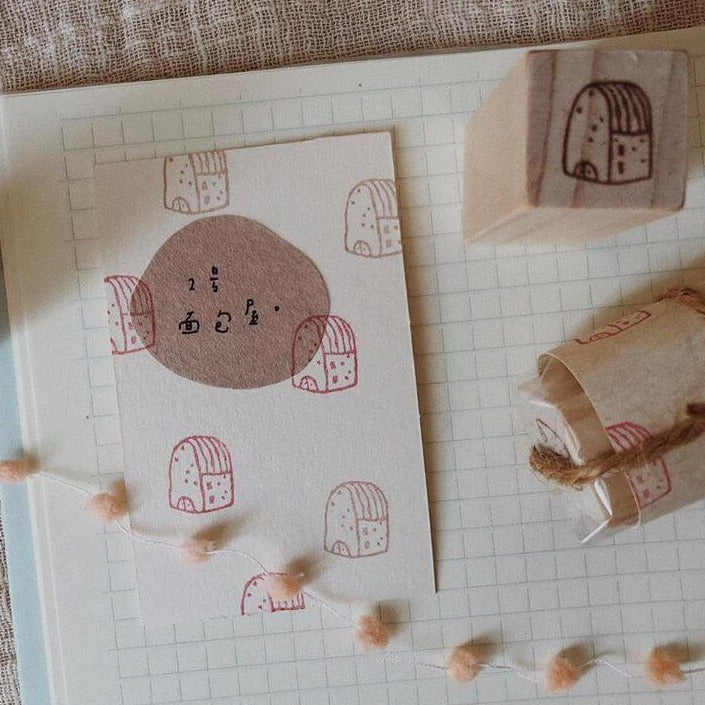 bighands handmade Rubber Stamp - Bread House