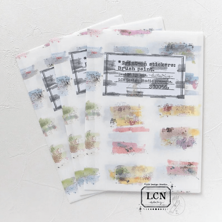 LCN Print-On Stickers - Brush Paint