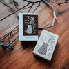 Meow Illustration Rubber Stamp - Dear Coffee i need you