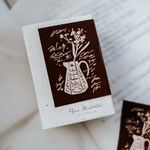 Meow Illustration Rubber Stamp - Dear Coffee i need you