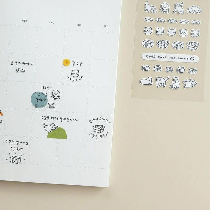 Suatelier Mini Sticker - Deco.09 (cats)