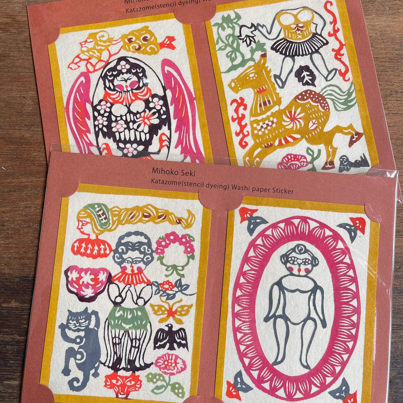 Classiky x Mihoko Seki Stencil Dyeing Paper Seals - Doll