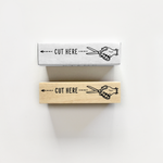 KNOOP Original Rubber Stamp - Cut Here